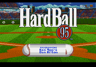 HardBall 95 title screen for Sega Genesis